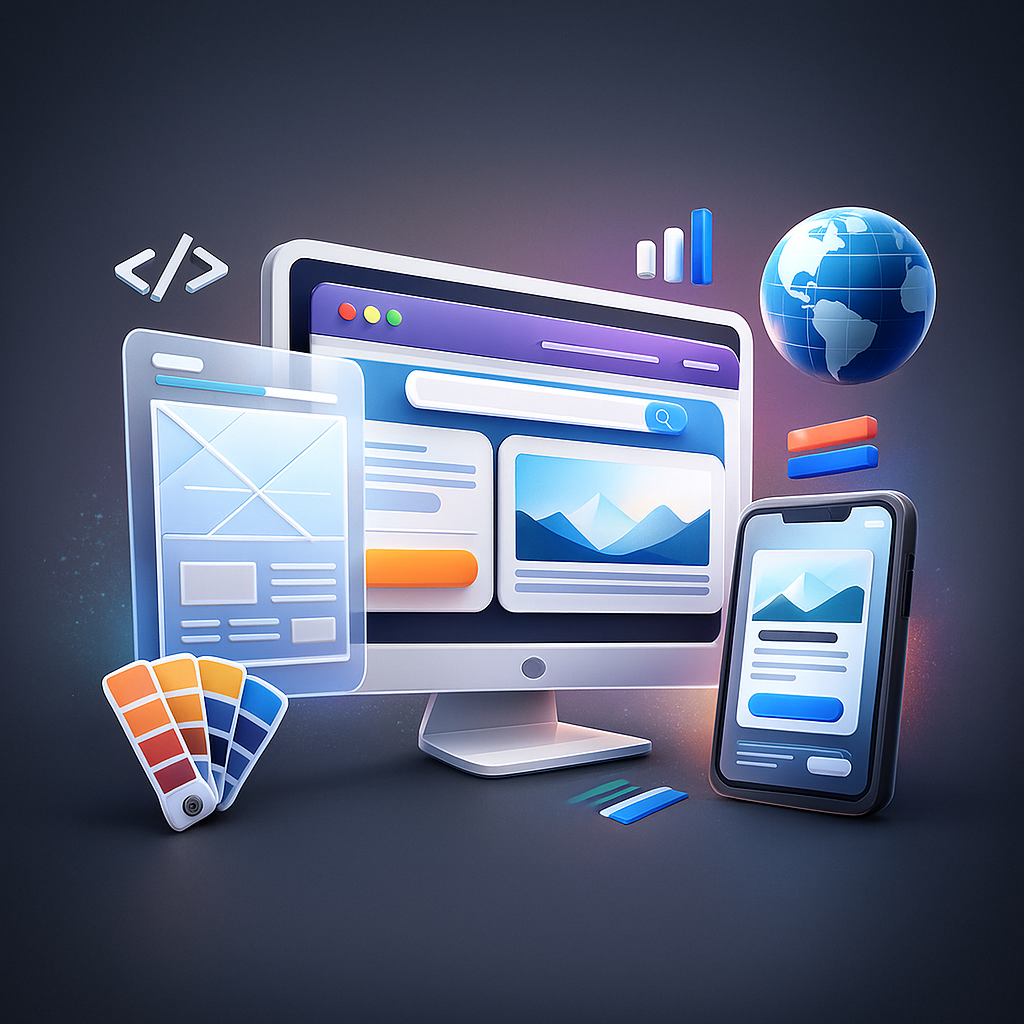 Strona internetowa WWW — przykład przejrzystego układu treści